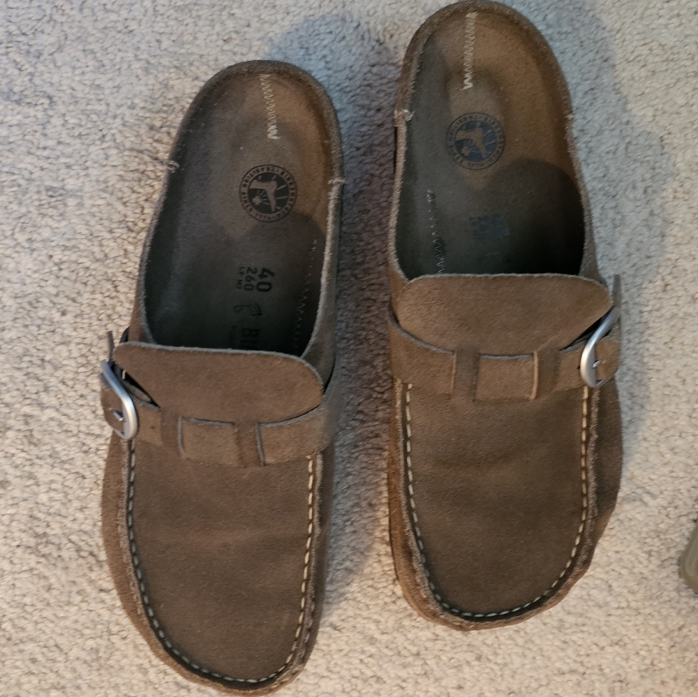Birkenstock Tan Suede Buckley Loafers